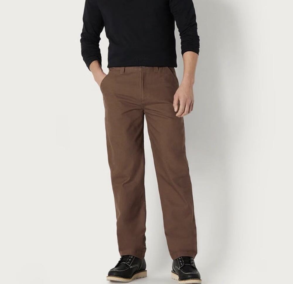 Amazon Basics Men’s Relaxed Fit Duck Utility Workwear Pants Size 36x30 Chocolate